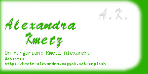 alexandra kmetz business card